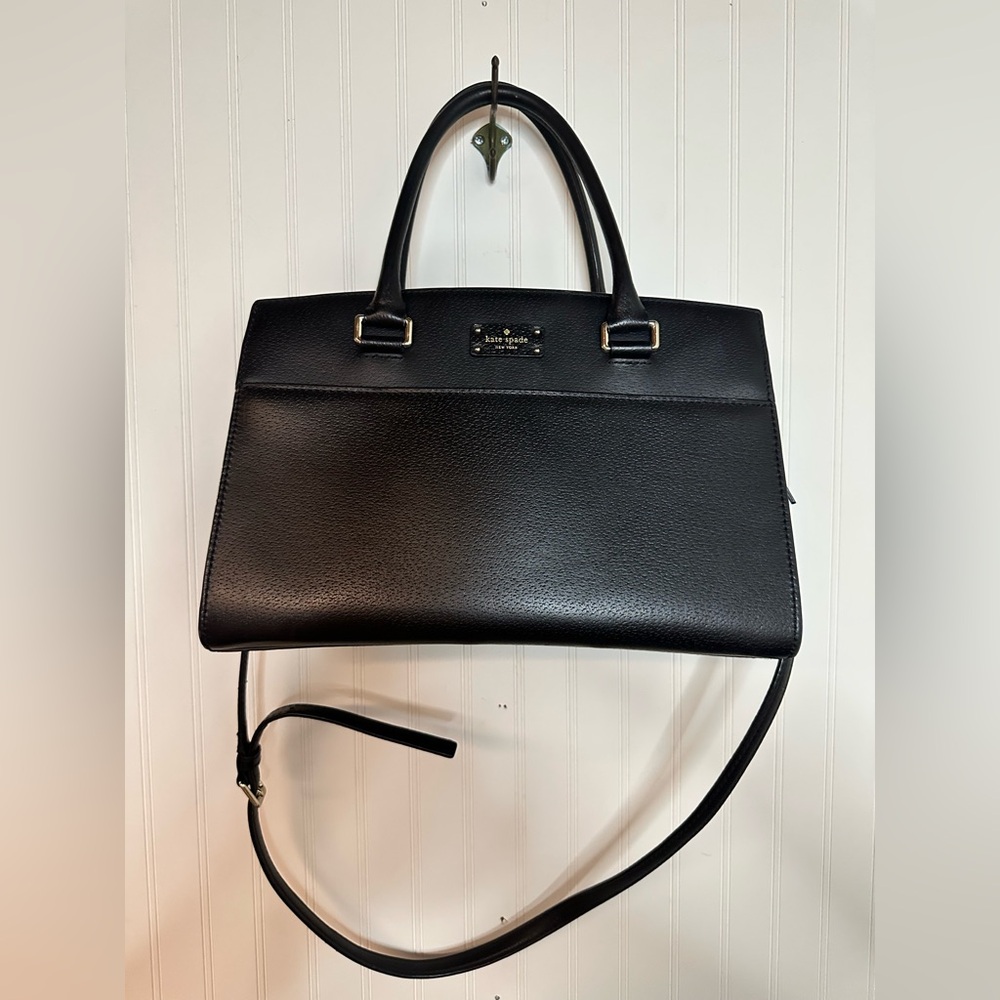 Kate Spade Elegant Black Leather Satchel
